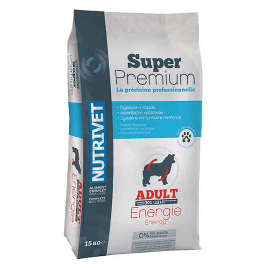 Nutrivet Super Premium adult dog energy (30/22) 15KG 